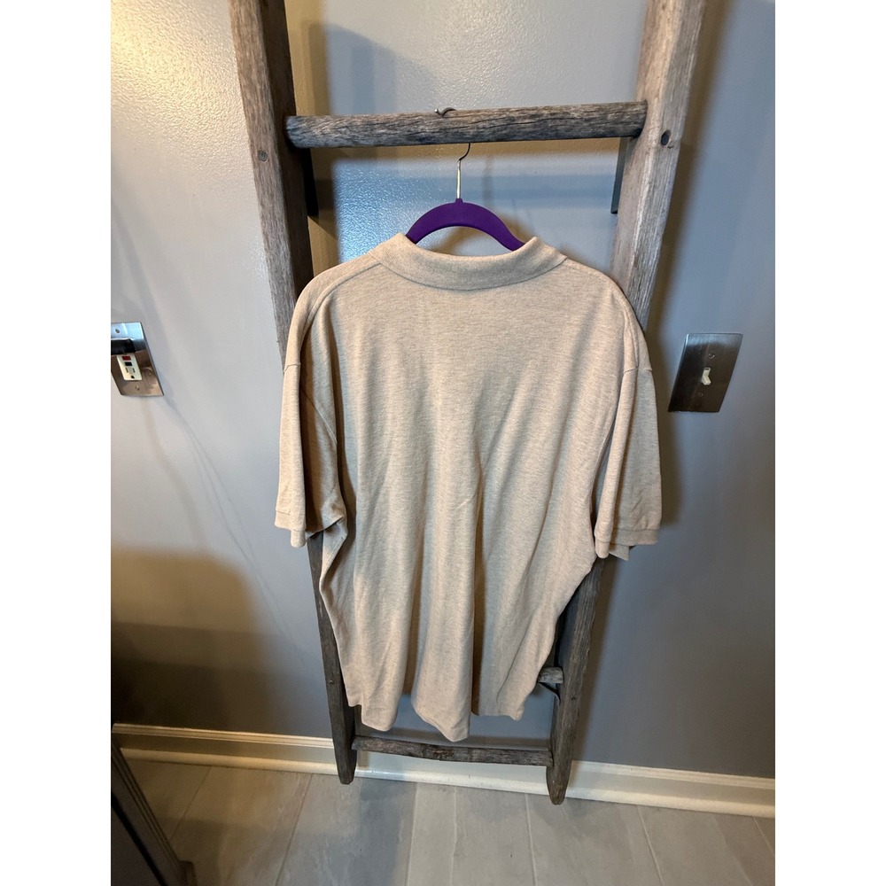 Polo Ralph Lauren Polo Shirt Mens XL Beige Good Short Sleeve Cotton Pique Logo - Picture 6 of 6